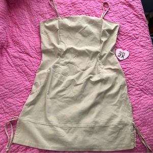 Cute y2k khaki bodycon stretch side ties